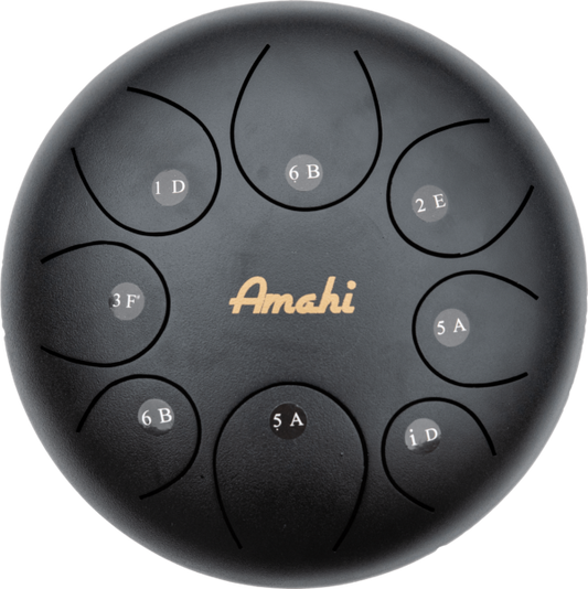 Amahi 10” Steel Tongue Drum Black