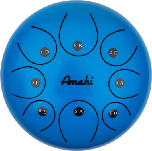 Amahi 10” Steel Tongue Drum Blue