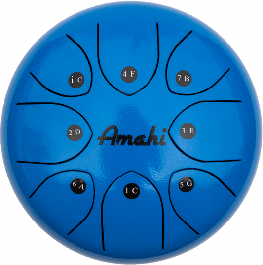 Amahi 6” Steel Tongue Drum Blue