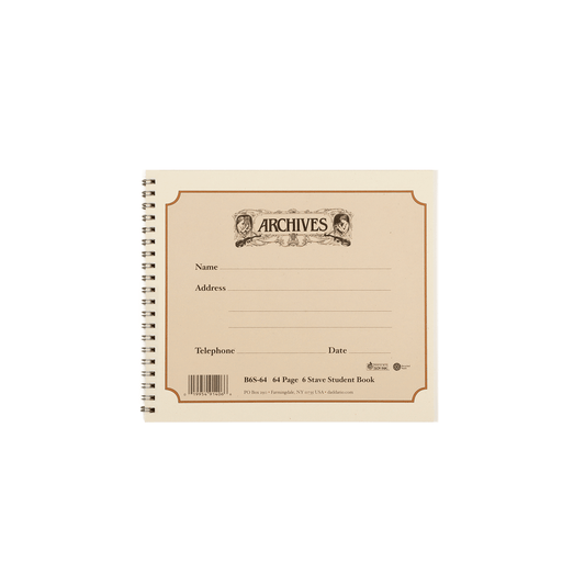 Archives 64 Page Stave Student Notebook