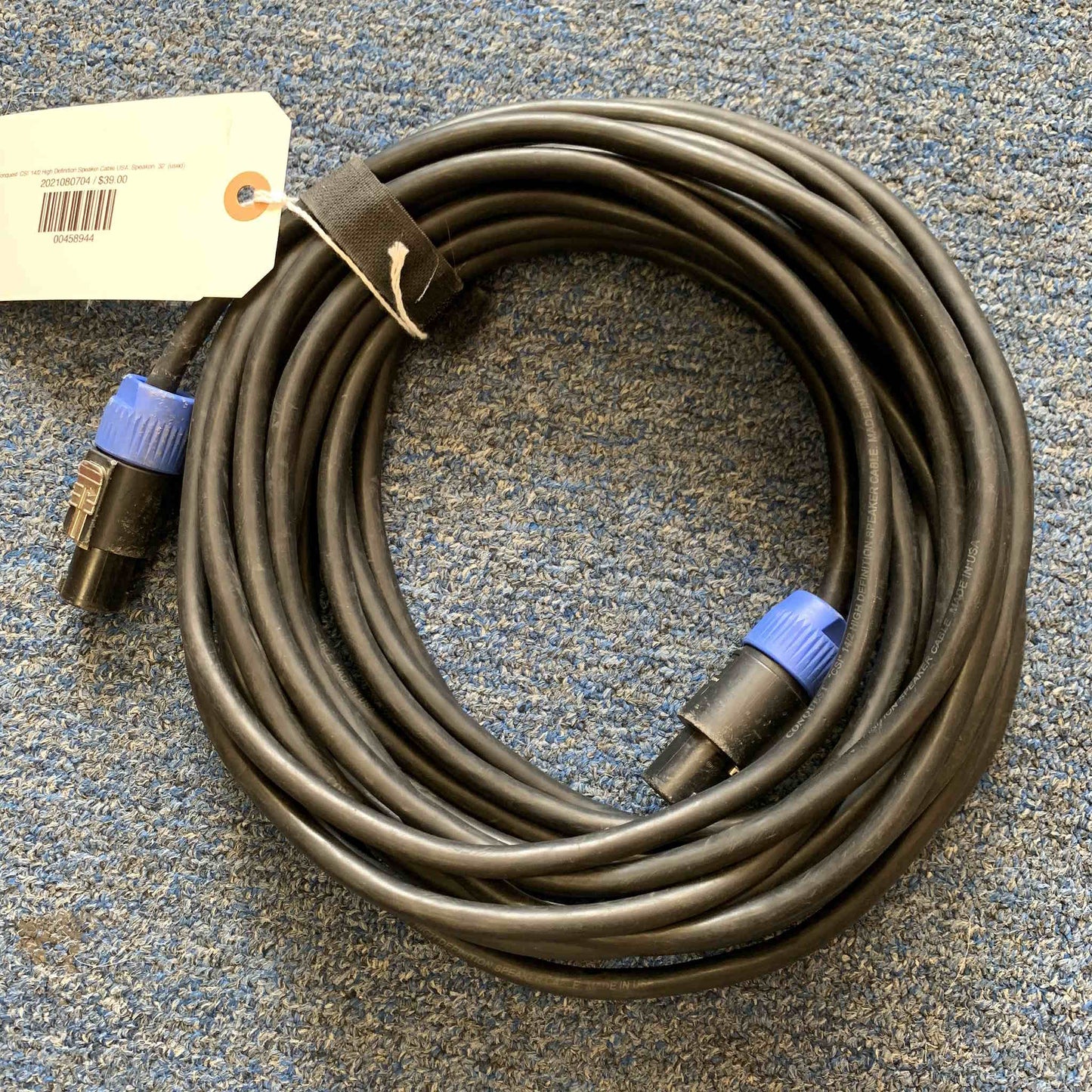 Conquest ‘CSI’ 14/2 High Definition Speaker Cable USA Speakon 32’ (used)