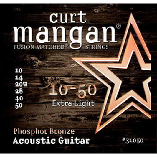 Curt Mangan Acoustic Guitar Strings Phosphor Bronze 10-50
