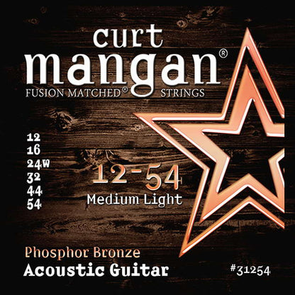 Curt Mangan Acoustic Guitar Strings Phosphor Bronze 12-54
