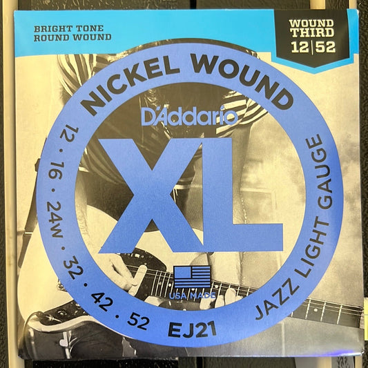 D’Addario EJ21 XL 12-52 NW Electric Guitar Strings