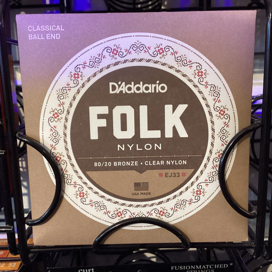 D'Addario Folk Nylon Guitar Strings (ball end)