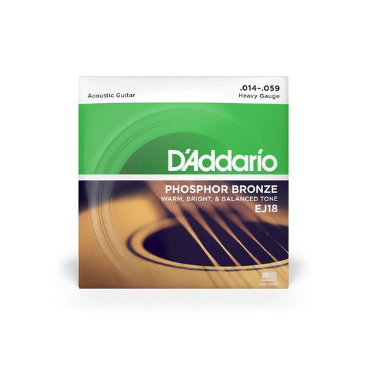 D'Addario Heavy Phosphor Bronze Acoustic Guitar Strings