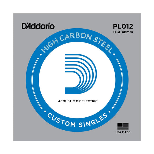D'Addario Single Plain Steel String 012