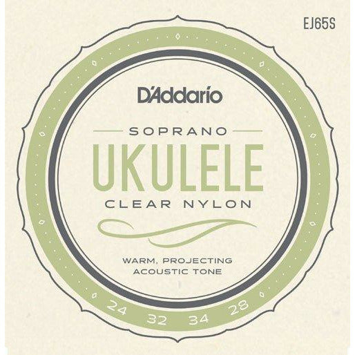 D'Addario Soprano Ukulele Clear Nylon Set