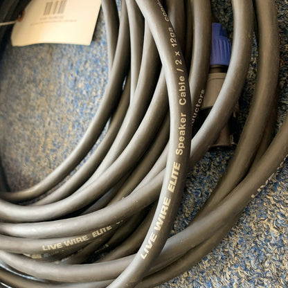 Live Wire Elite 2 x 12ga conductors Speaker Cable Speakon 50’ (used)