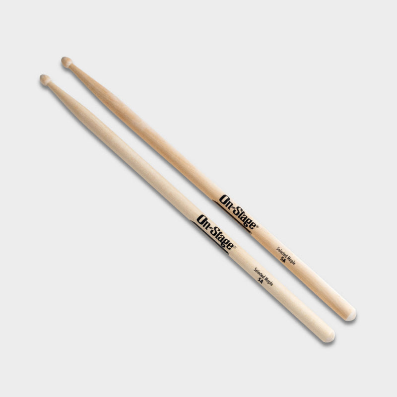 On Stage Maple Drum Sticks (5A Wood Tip) Pair