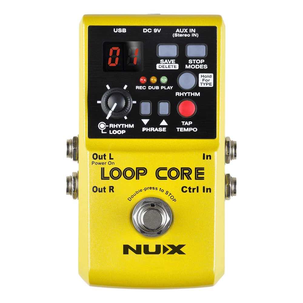 NUX Loop Core Pedal 6 Hours Recording Time 99 User Memories Drum Patterns with Tap Tempo