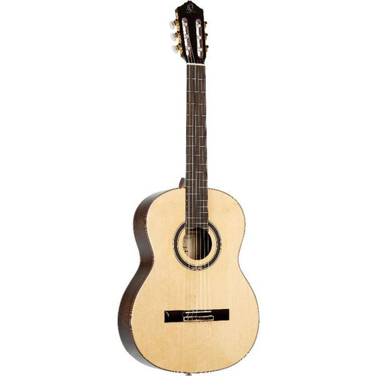 Ortega Guitars 6 String Performer Series Solid Top Nylon Classical Guitar w/Bag Nat