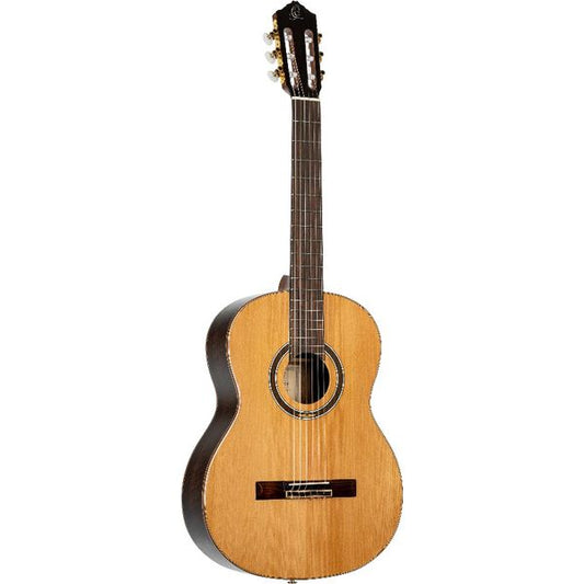 Ortega Guitars 6 String Performer Series Solid Top Nylon Classical Guitar w/Bag Nat