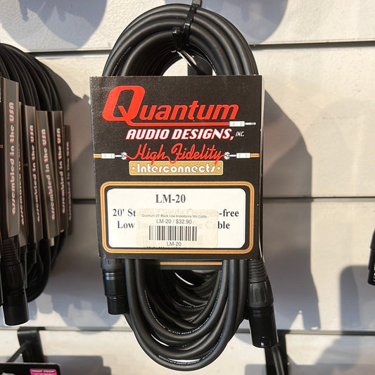 Quantum 20' Black Low Impedance Mic Cable