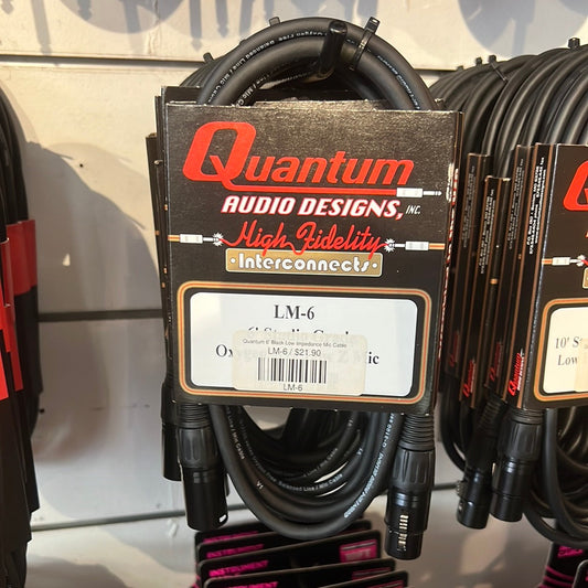Quantum 6' Black Low Impedance Mic Cable