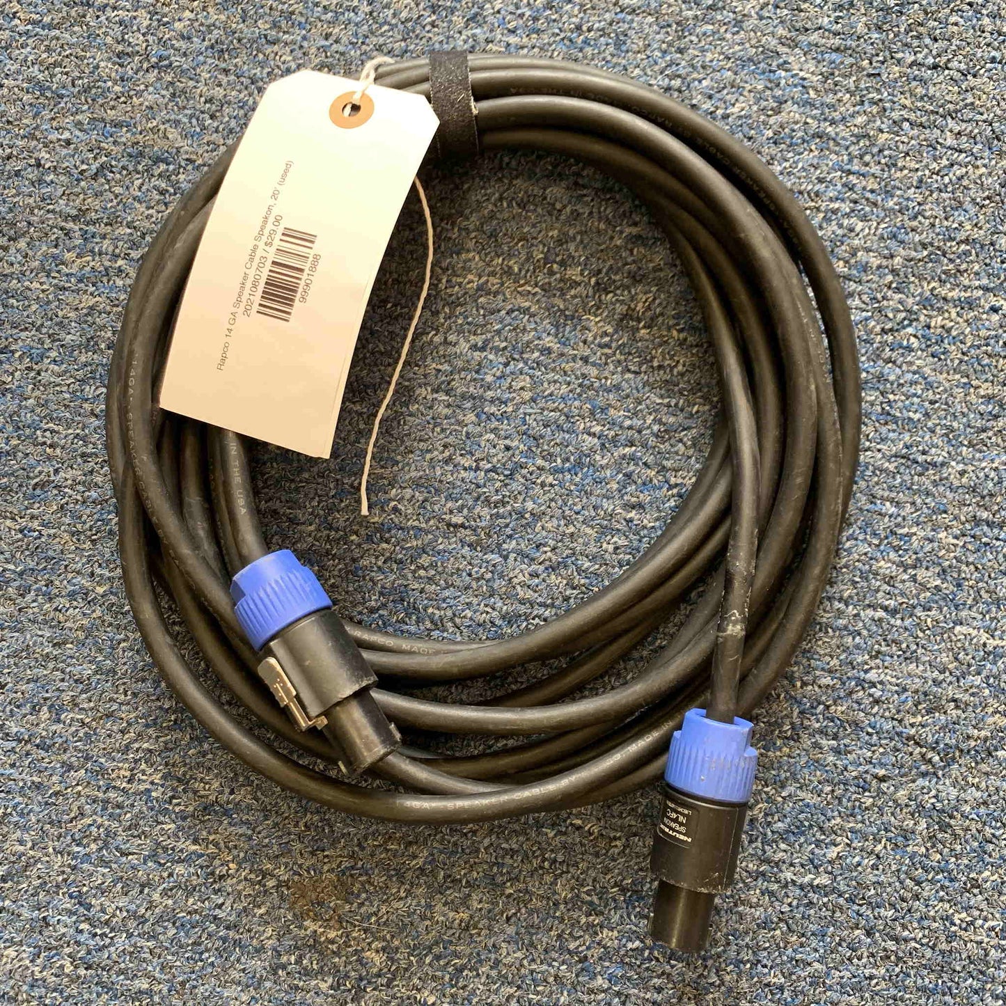 Rapco 14 GA Speaker Cable Speakon 20’ (used)