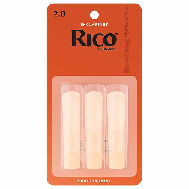 Rico Clarinet Reeds Strength 2 3-Pack