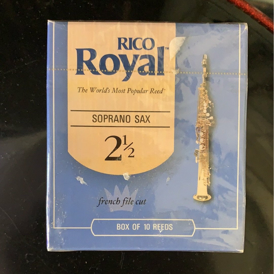 Rico Royal Soprano Saxophone Reeds Strength 2 1/2 Box of 10
