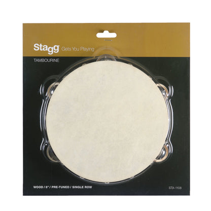 Stagg 8" Tambourine Wood