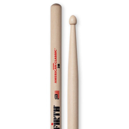Vic Firth American Classic Hickory Wood Tip Drumsticks 2B