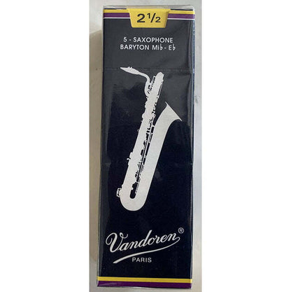 Vandoren Baritone Saxophone Reeds Strength 2 1/2 5-Pack