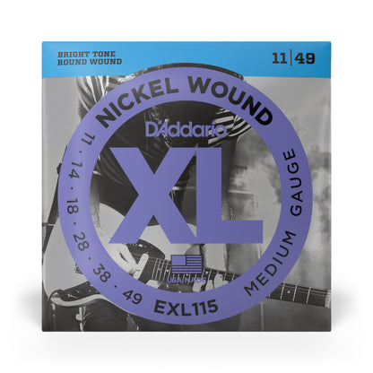 D'Addario EXL115 Nickel Wound Electric Guitar Strings Medium/Blues-Jazz Rock 1...