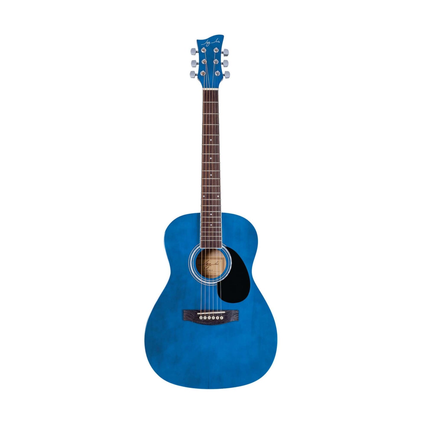 Jay Turser JJ43-TBL-A Jay Jr Series 3/4 Size Dreadnought Acoustic Guitar. Trans Blue