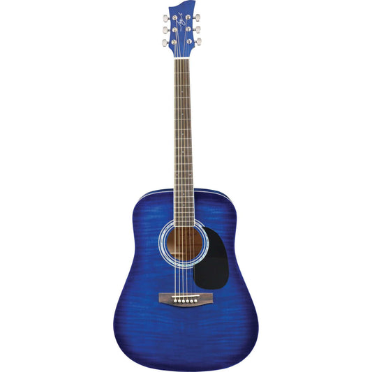 Jay Turser JJ45F Dreadnought Acoustic Guitar Blue Sunburst