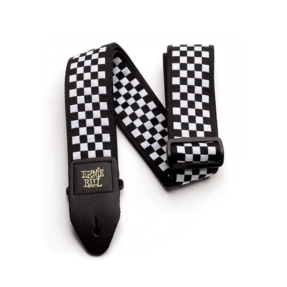 Ernie Ball Guitar Strap Black and White Checkered