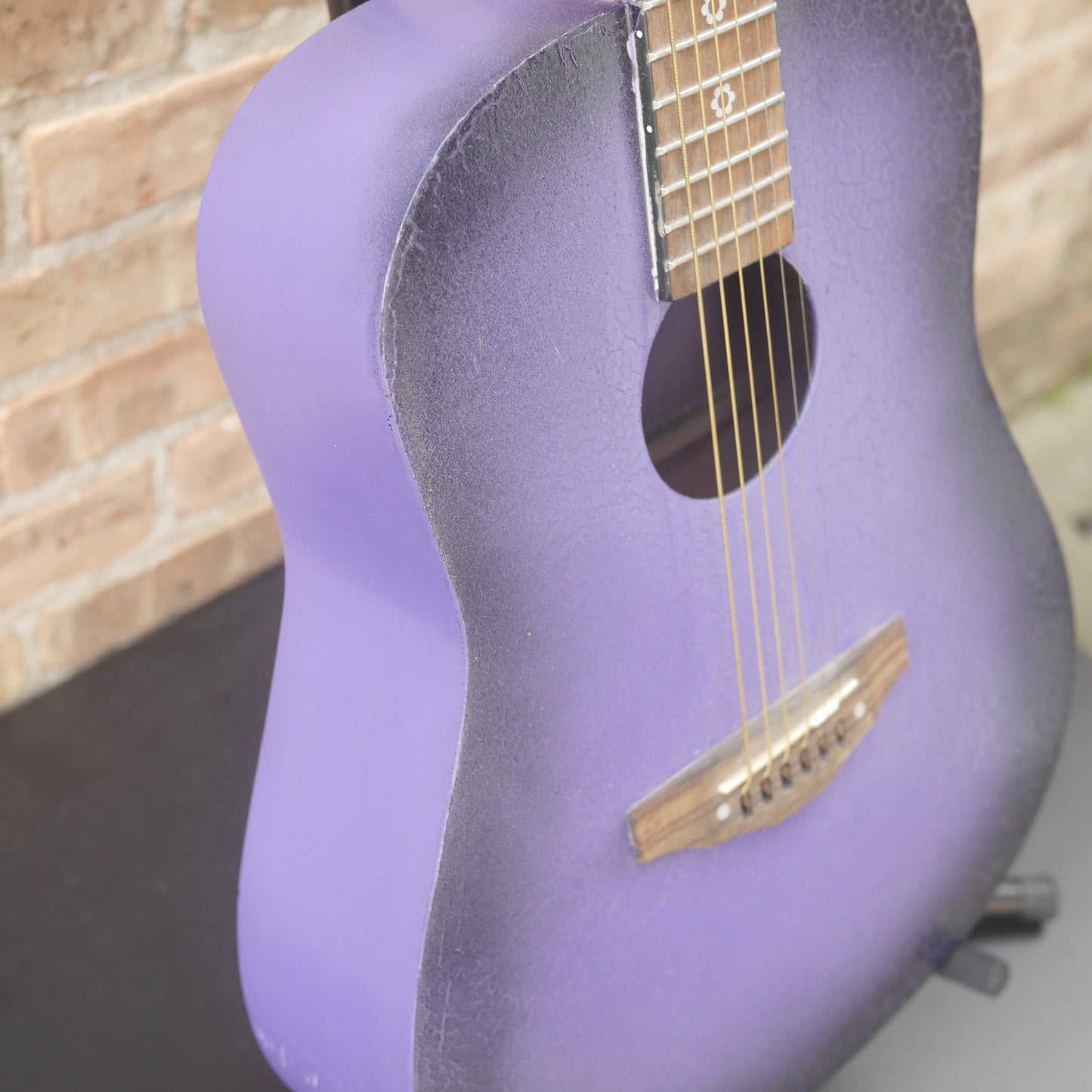 Purple Acoustic Guitar short-scale used