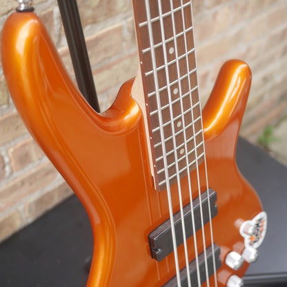 Ibanez GSR205 GIO Series 5-String Electric Bass Guitar Roadster Orange Metallic Demo