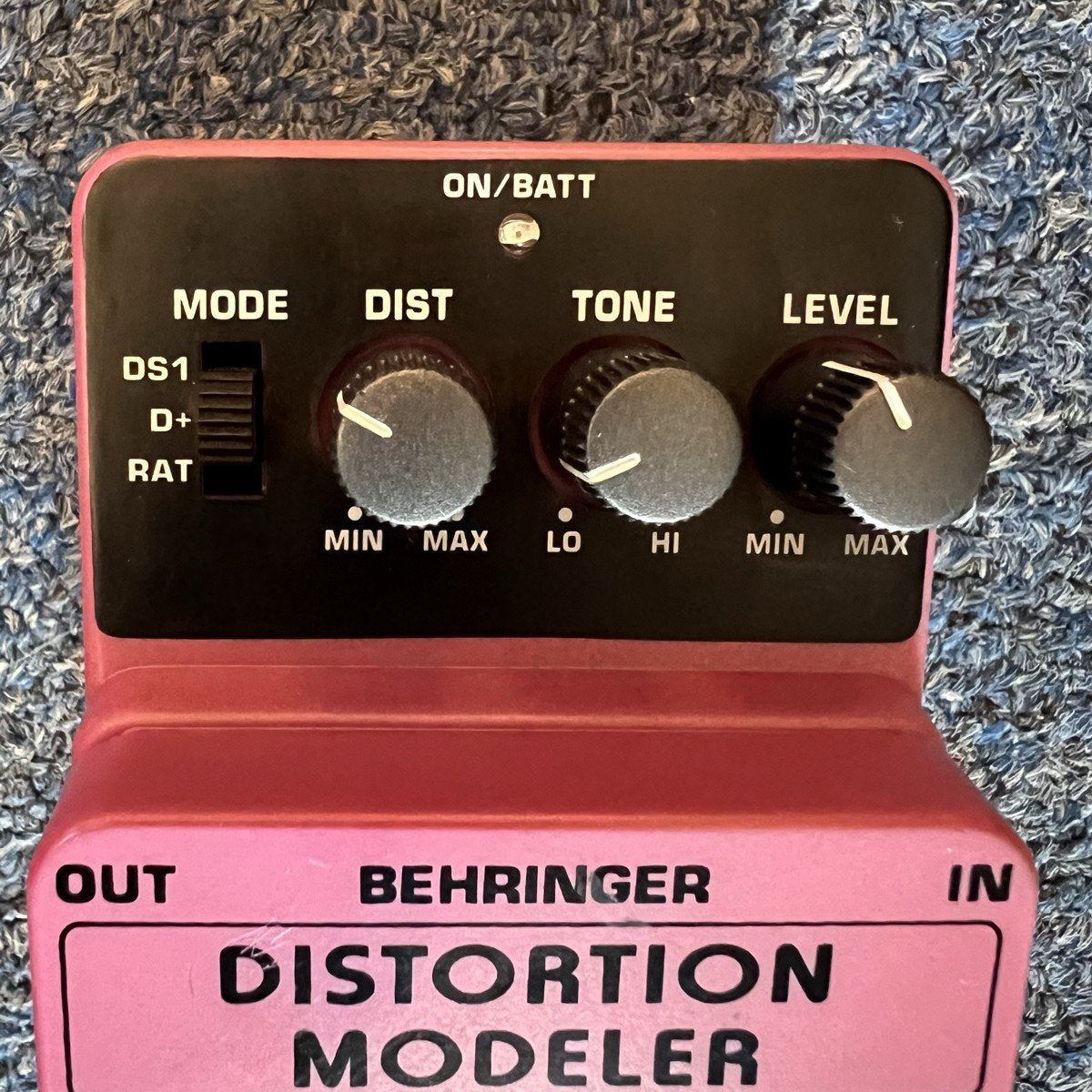 Behringer DM100 Distortion Modeler Effects Pedal used