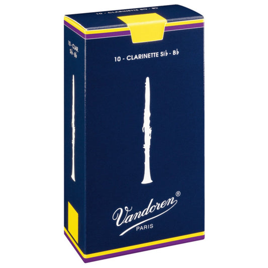 Vandoren Bb Clarinet Reeds Traditional 10/Box