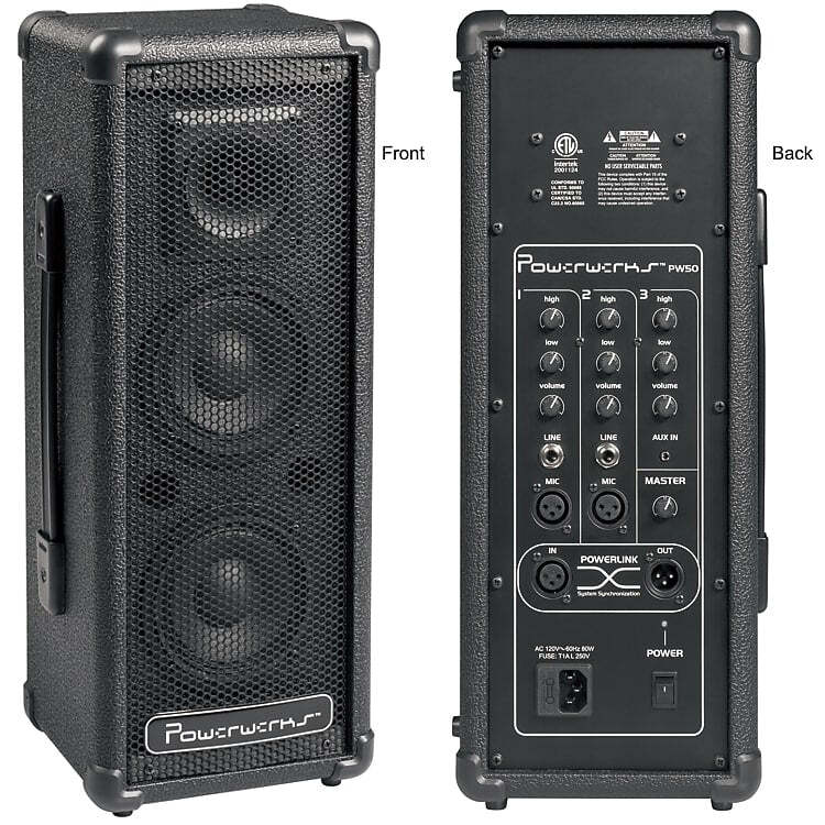 Powerwerks PW50 Self-Contained 50 Watt Personal P.A. System with Powerlink