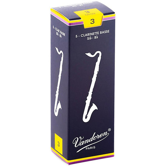 Vandoren Bass Clarinet Reeds Strength 3, 5-Pack