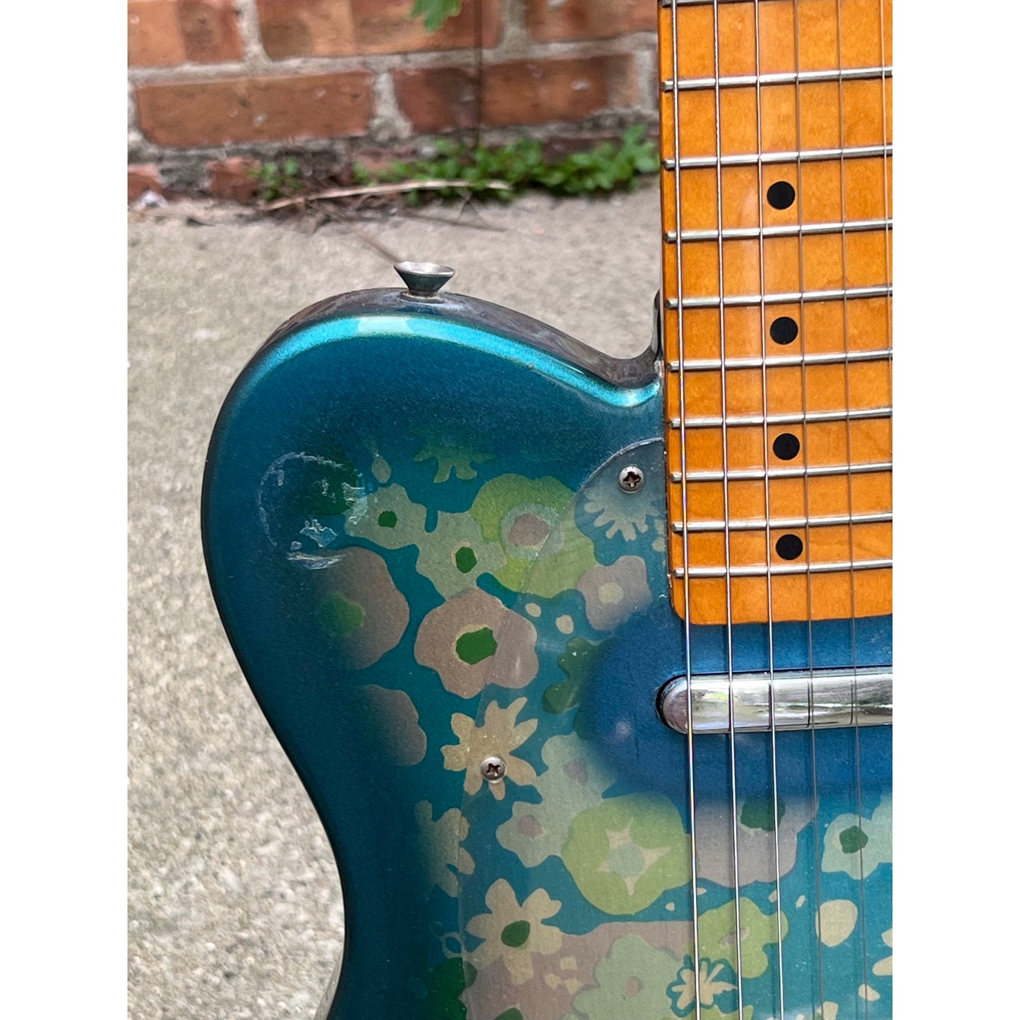 Fender Telecaster Electric Guitar Blue Floral 1985-1986 Japan