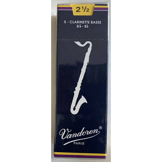 Vandoren Bass Clarinet Reeds Strength 2 1/2, 5-Pack