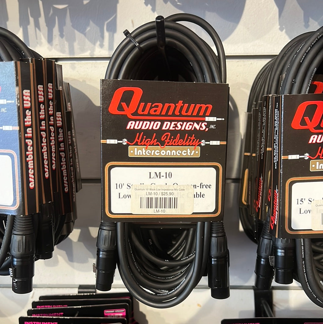 Quantum 10' Black Low Impedance Mic Cable